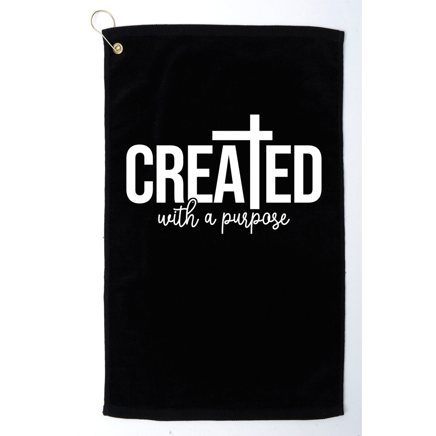 Created With A Purpose Christian Golf Towel
