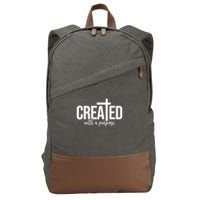 Created With A Purpose Christian Cotton Canvas Backpack