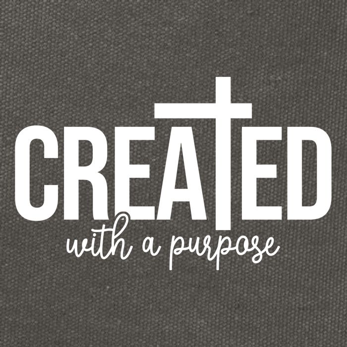 Created With A Purpose Christian Cotton Canvas Backpack