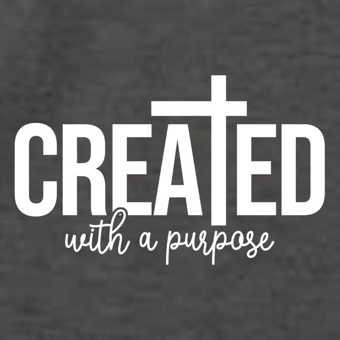 Created With A Purpose Christian Vector Backpack