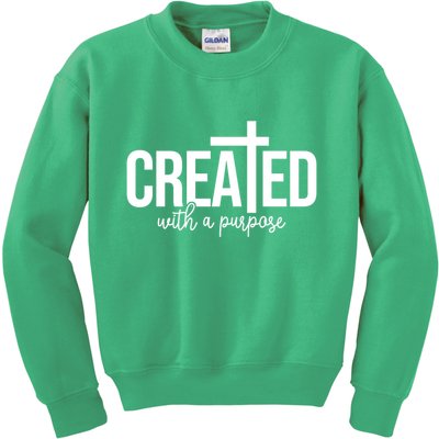 Created With A Purpose Christian Kids Sweatshirt