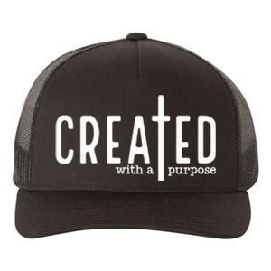 Created With A Purpose Christian Yupoong Adult 5-Panel Trucker Hat