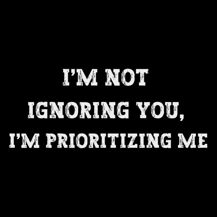 Crafted With A Blend Of Humour And Sarcasm I'm Not Ignoring You, I'm Prioritizing Me Funny Humor Uni Kids T-Shirt