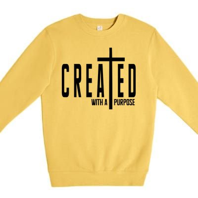 Created With A Purpose Jesus Premium Crewneck Sweatshirt