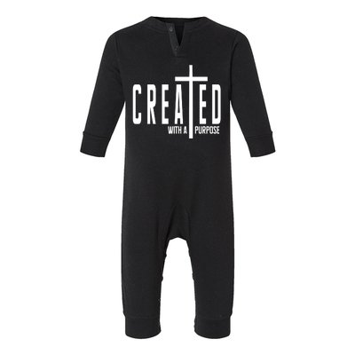 Created With A Purpose Jesus Infant Fleece One Piece