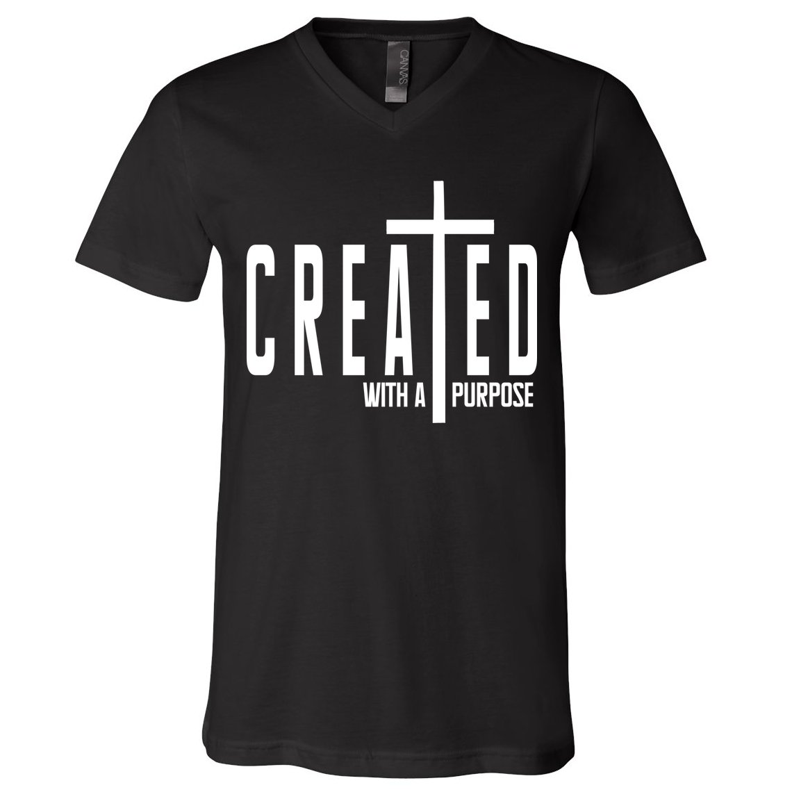 Created With A Purpose Jesus V-Neck T-Shirt