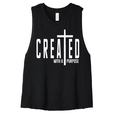 Created With A Purpose Jesus Women's Racerback Cropped Tank