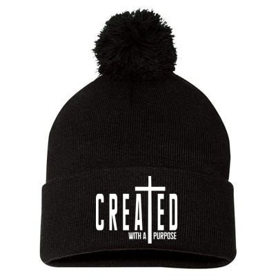 Created With A Purpose Jesus Pom Pom 12in Knit Beanie