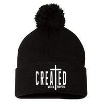 Created With A Purpose Jesus Pom Pom 12in Knit Beanie