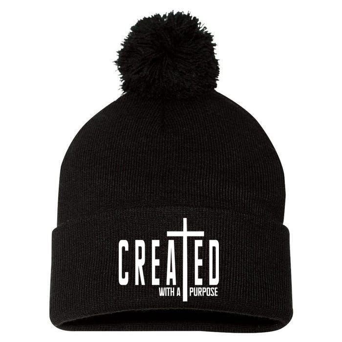 Created With A Purpose Jesus Pom Pom 12in Knit Beanie