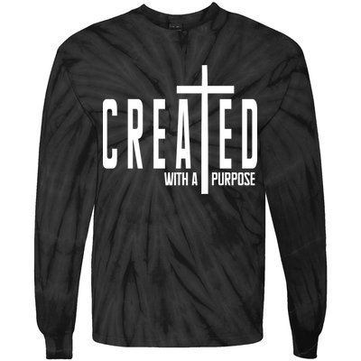 Created With A Purpose Jesus Tie-Dye Long Sleeve Shirt