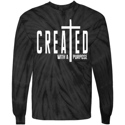 Created With A Purpose Jesus Tie-Dye Long Sleeve Shirt