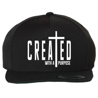 Created With A Purpose Jesus Wool Snapback Cap