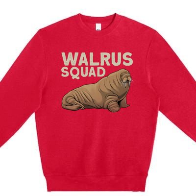 Cool Walrus Art For Ocean Animal Walrus Lover Premium Crewneck Sweatshirt