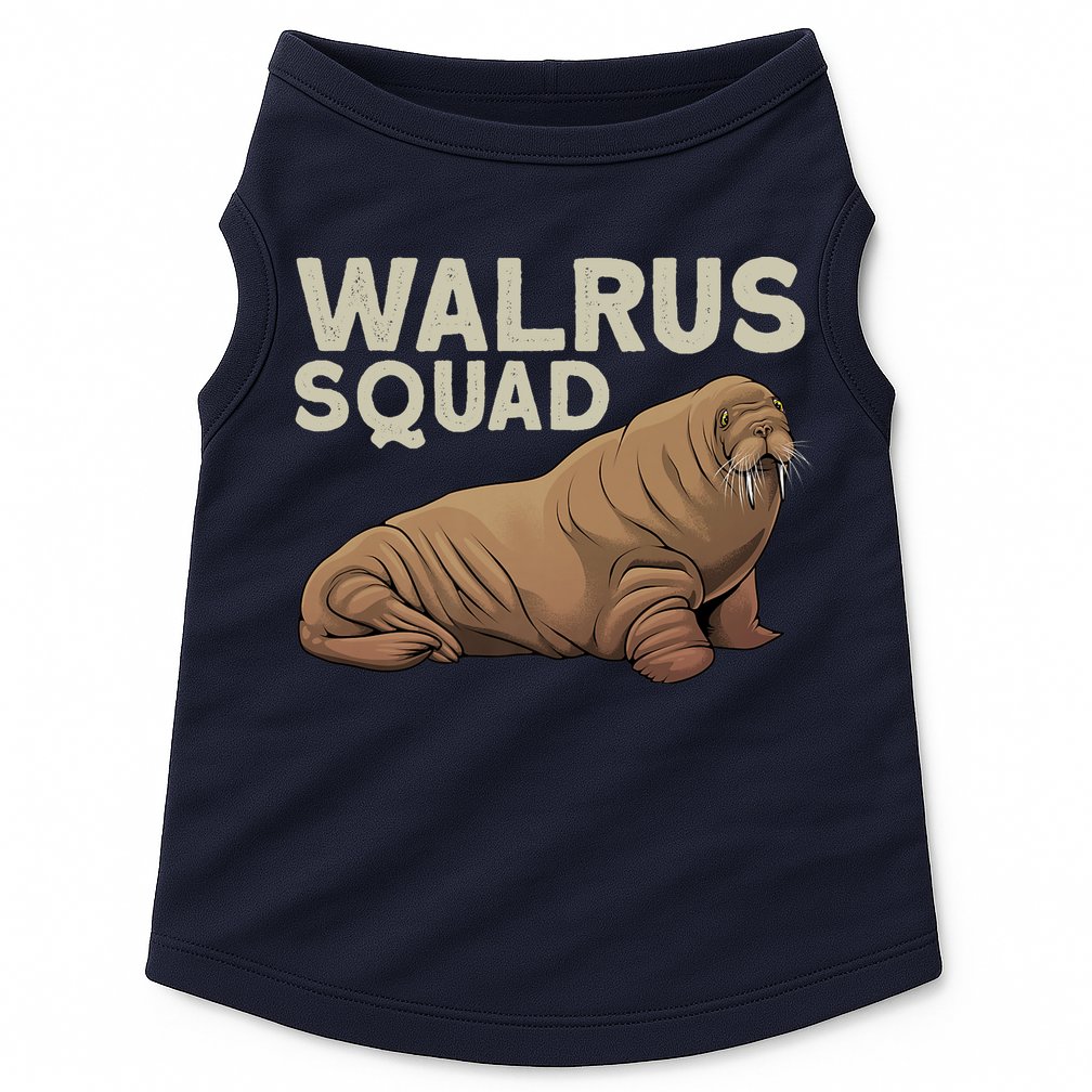 Cool Walrus Art For Ocean Animal Walrus Lover Doggie Tank