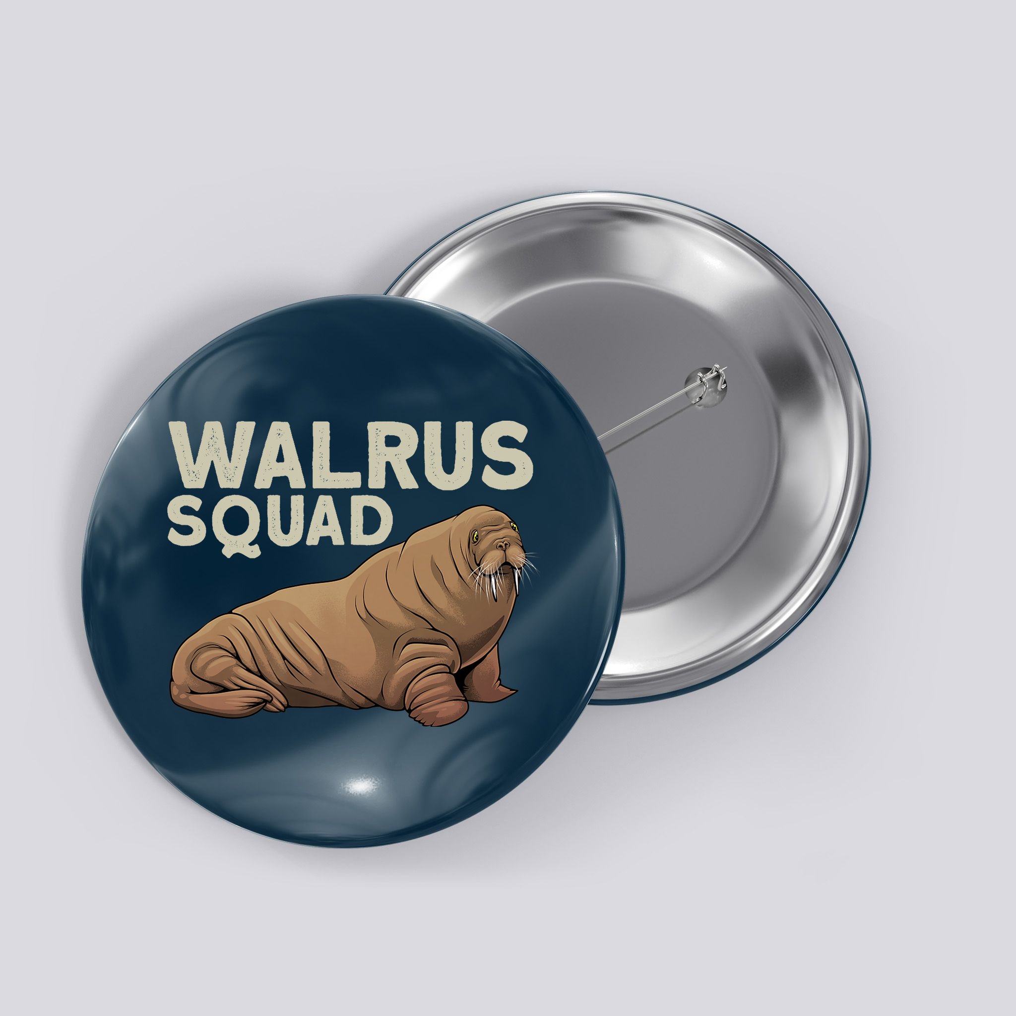 Cool Walrus Art For Ocean Animal Walrus Lover Button