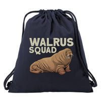 Cool Walrus Art For Ocean Animal Walrus Lover Drawstring Bag
