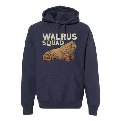 Cool Walrus Art For Ocean Animal Walrus Lover Premium Hoodie