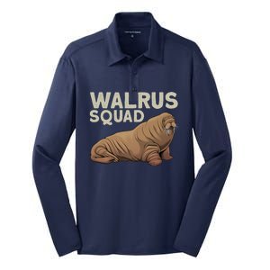 Cool Walrus Art For Ocean Animal Walrus Lover Silk Touch Performance Long Sleeve Polo