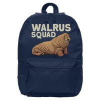 Cool Walrus Art For Ocean Animal Walrus Lover 16 in Basic Backpack