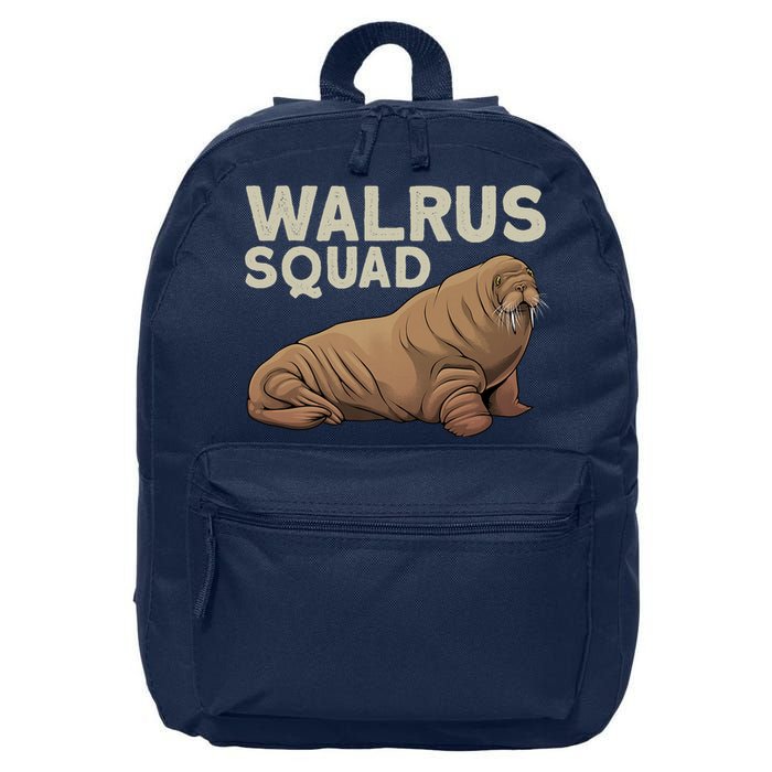 Cool Walrus Art For Ocean Animal Walrus Lover 16 in Basic Backpack