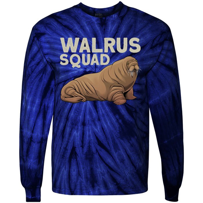 Cool Walrus Art For Ocean Animal Walrus Lover Tie-Dye Long Sleeve Shirt