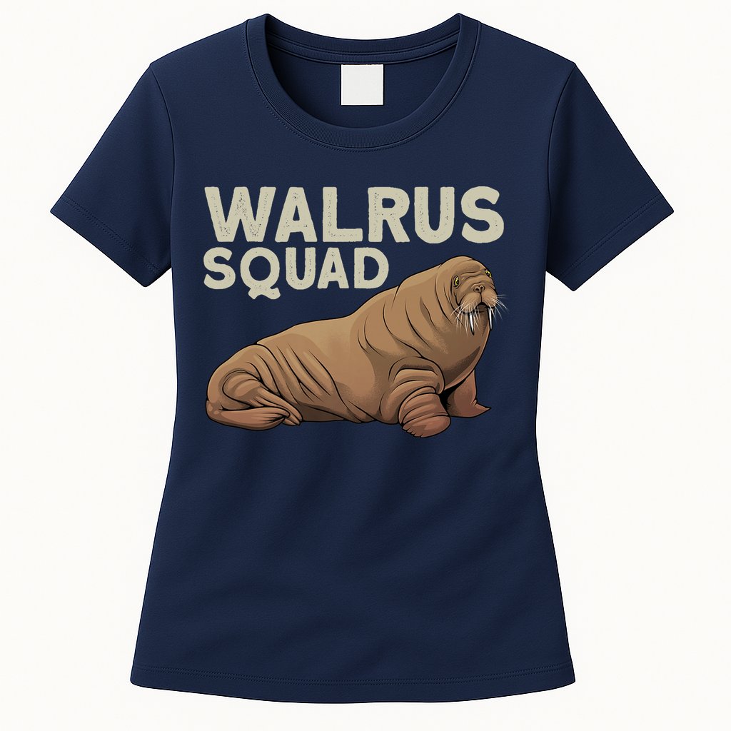 Cool Walrus Art For Ocean Animal Walrus Lover Womens T-Shirt