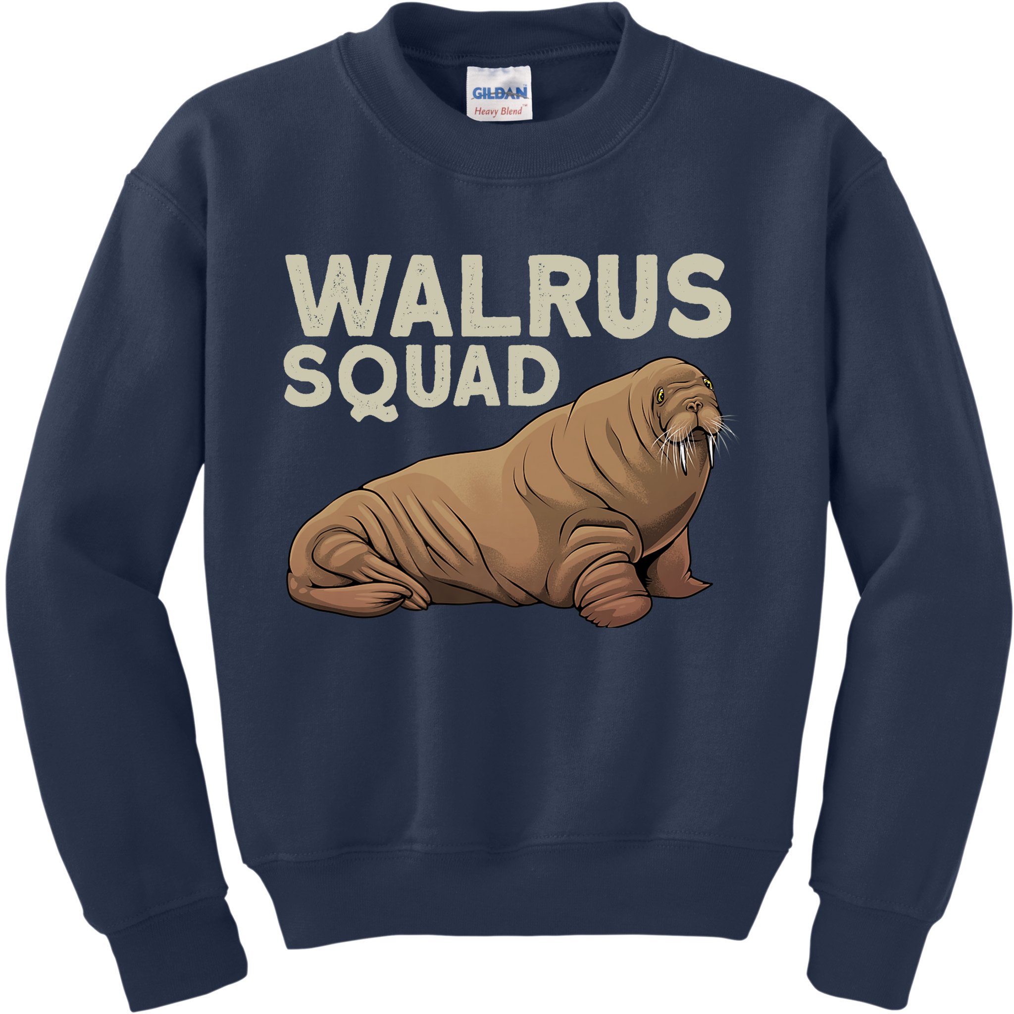Cool Walrus Art For Ocean Animal Walrus Lover Kids Sweatshirt