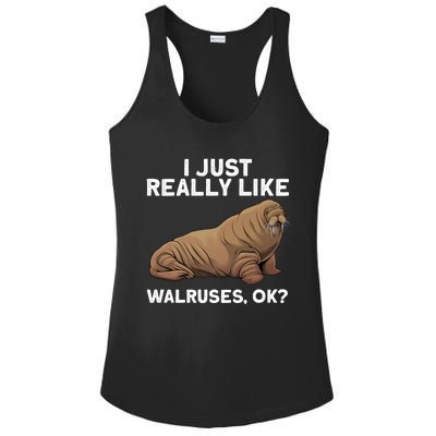 Cool Walrus Art For Pinniped Animal Walrus Lover Ladies PosiCharge Competitor Racerback Tank