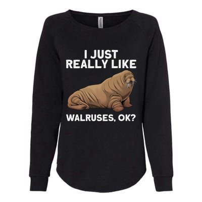 Cool Walrus Art For Pinniped Animal Walrus Lover Womens California Wash Sweatshirt