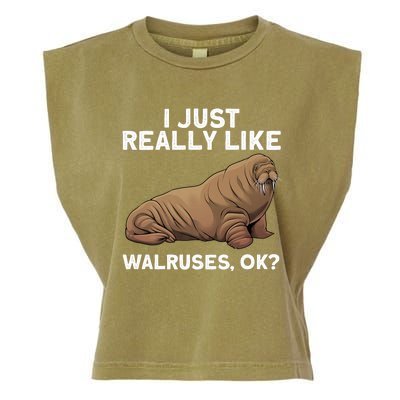 Cool Walrus Art For Pinniped Animal Walrus Lover Garment-Dyed Women's Muscle Tee