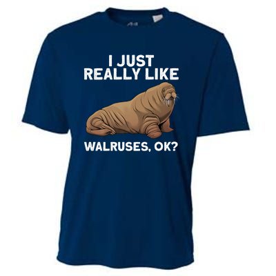 Cool Walrus Art For Pinniped Animal Walrus Lover Cooling Performance Crew T-Shirt