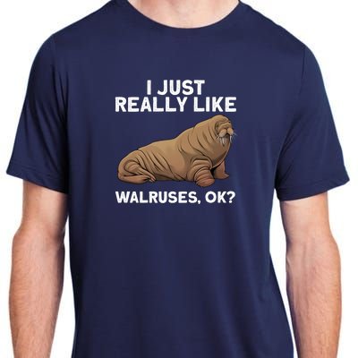 Cool Walrus Art For Pinniped Animal Walrus Lover Adult ChromaSoft Performance T-Shirt