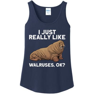 Cool Walrus Art For Pinniped Animal Walrus Lover Ladies Essential Tank