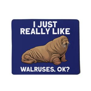 Cool Walrus Art For Pinniped Animal Walrus Lover Mousepad