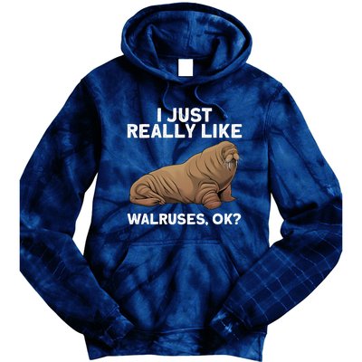 Cool Walrus Art For Pinniped Animal Walrus Lover Tie Dye Hoodie