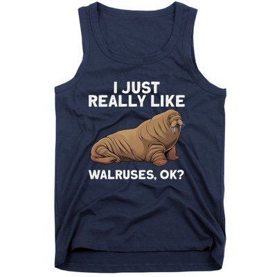 Cool Walrus Art For Pinniped Animal Walrus Lover Tank Top