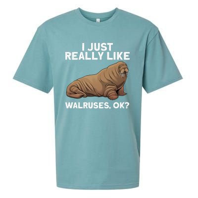 Cool Walrus Art For Pinniped Animal Walrus Lover Sueded Cloud Jersey T-Shirt