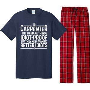 Carpenter Woodworking Art For Men Women Carpentry Woodworker Pajama Set