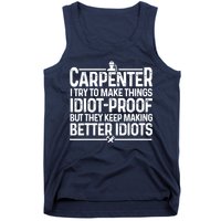 Carpenter Woodworking Art For Men Women Carpentry Woodworker Tank Top