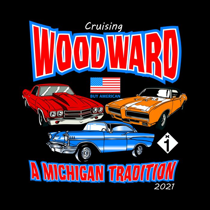 Cruising Woodward Ave M1 A Michigan Tradition Cooling Performance Crew T-Shirt