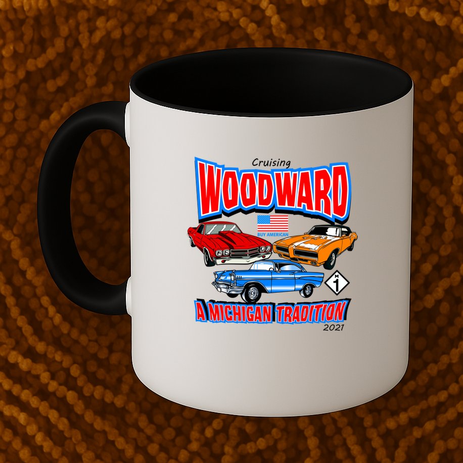 Cruising Woodward Ave M1 A Michigan Tradition Mug