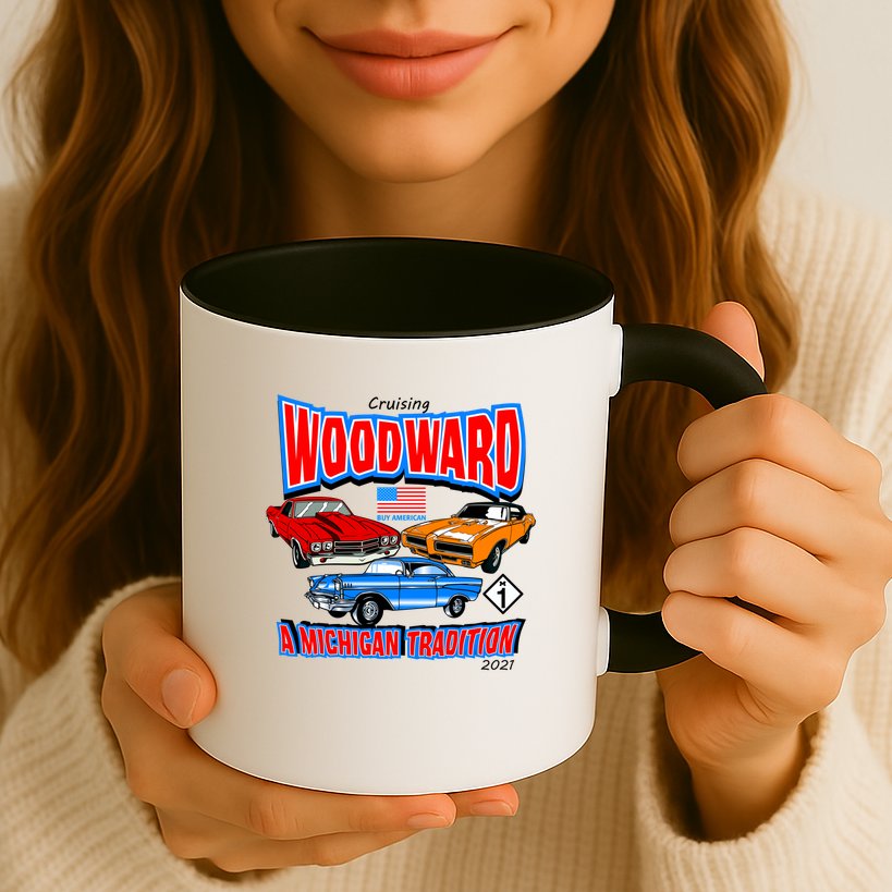 Cruising Woodward Ave M1 A Michigan Tradition Mug
