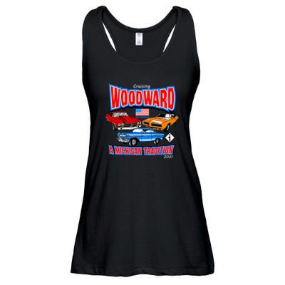 Cruising Woodward Ave M1 A Michigan Tradition Ladies Essential Flowy Tank