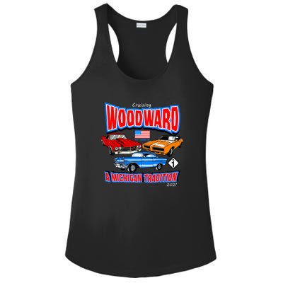 Cruising Woodward Ave M1 A Michigan Tradition Ladies PosiCharge Competitor Racerback Tank