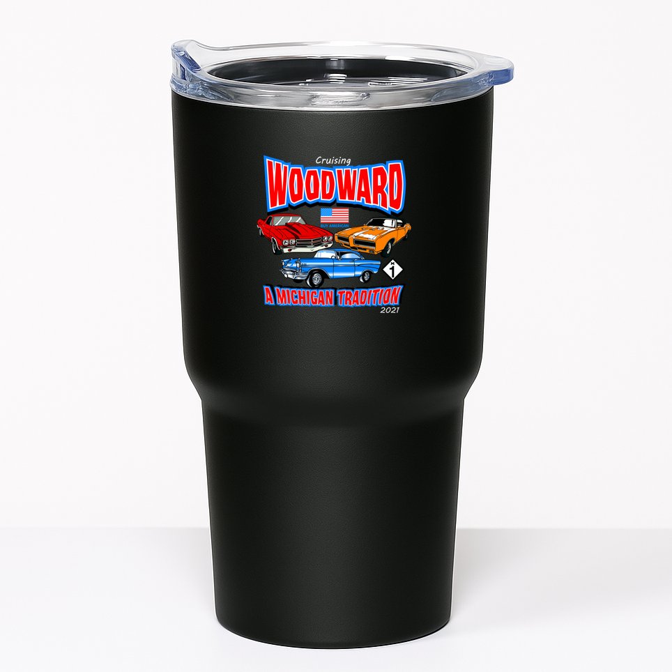 Cruising Woodward Ave M1 A Michigan Tradition Tumbler