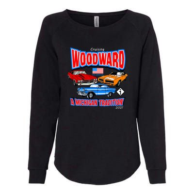 Cruising Woodward Ave M1 A Michigan Tradition Womens California Wash Sweatshirt