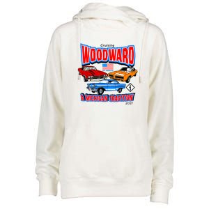 Cruising Woodward Ave M1 A Michigan Tradition Womens Funnel Neck Pullover Hood