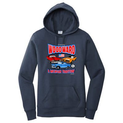 Cruising Woodward Ave M1 A Michigan Tradition Women's Pullover Hoodie