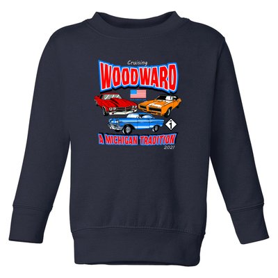 Cruising Woodward Ave M1 A Michigan Tradition Toddler Sweatshirt